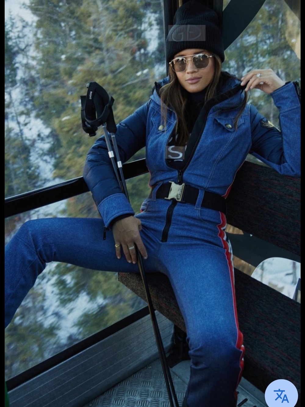 ISO Goldbergh denim ski suit